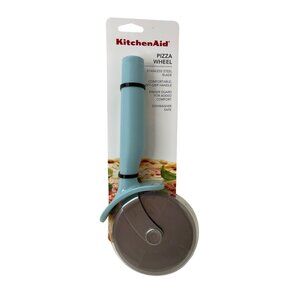 KitchenAid Ice Blue Pizza Wheel Stainless Steel Blade Soft Grip Handle NEW